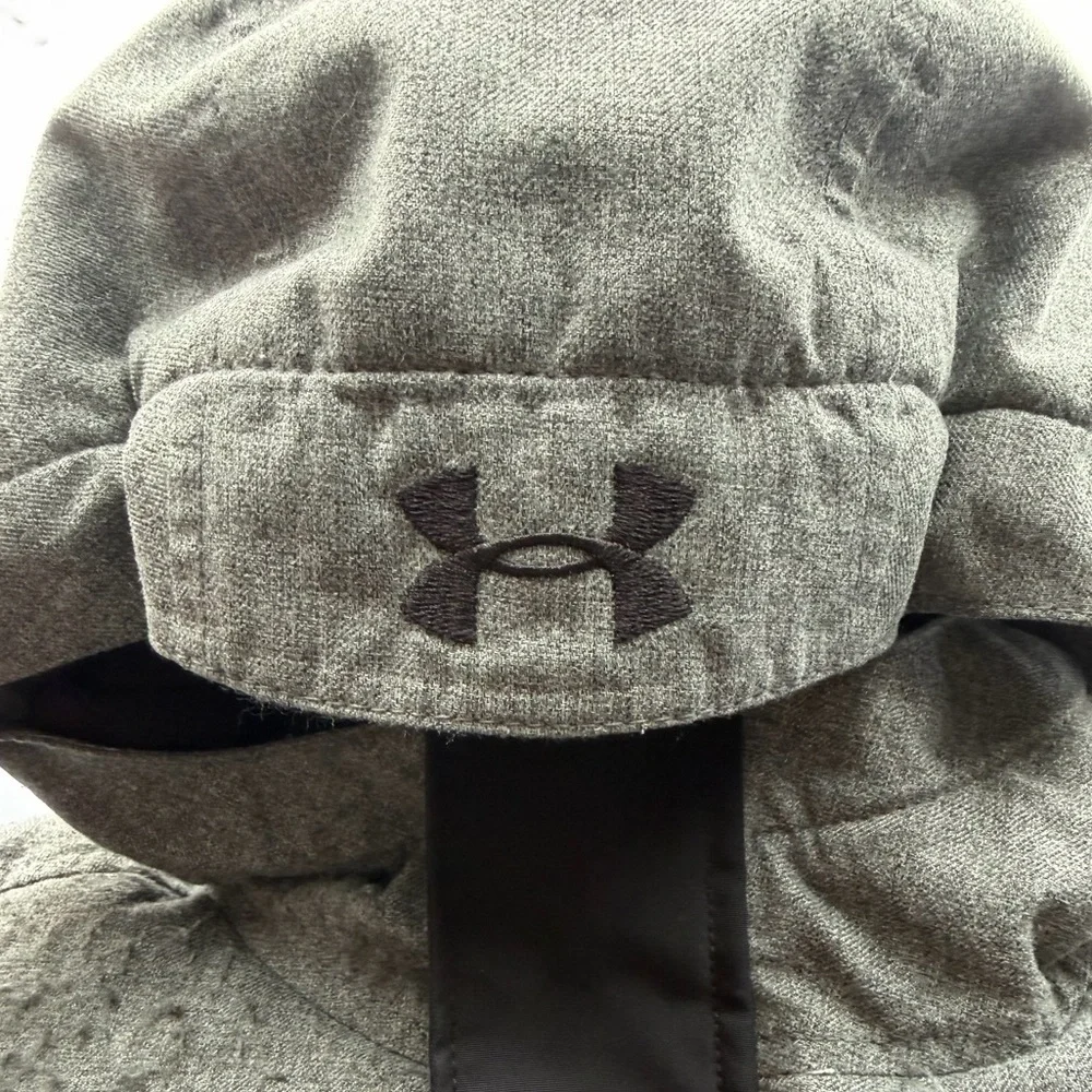 Under Armour Superthaw Insulated Puffer Youth Black/Gray Hooded Jacket Size 4